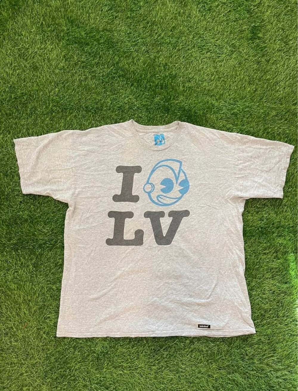 Kidrobot I Love LV Graphic T-Shirt Heather Grey XL
